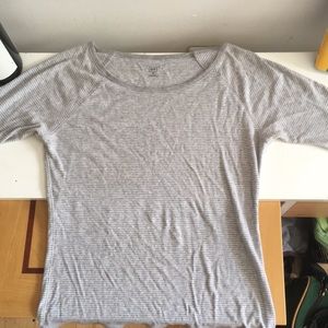 Gap striped 3/4 length cotton shirt